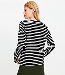 Striped Heart Pocket Tee carousel Product Image 3