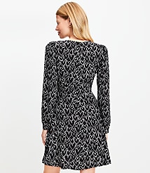 Heart V-Neck Mini Flare Dress carousel Product Image 3