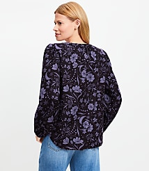 Snowflake Bloom Henley Blouse carousel Product Image 3