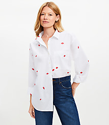 Lips Everyday Oversized Pocket Shirt carousel Product Image 1