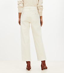 Petite Sailor High Rise Wide Leg Crop Jeans in Popcorn carousel Product Image 3