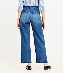 Sailor High Rise Wide Leg Crop Jeans in Vintage Indigo Wash carousel Product Image 2