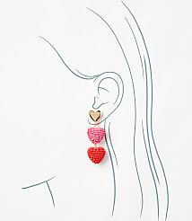 Ombre Heart Statement Earrings carousel Product Image 2