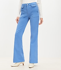 Petite Utility Pocket High Rise Slim Flare Pants carousel Product Image 2