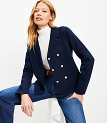 Double Breasted Sweater Blazer carousel Product Image 1