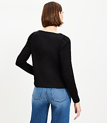 Puff Sleeve Boatneck Top carousel Product Image 2