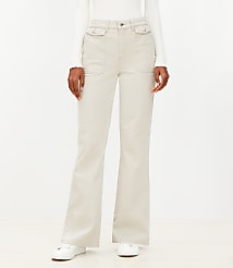 Petite Curvy Utility Pocket High Rise Slim Flare Pants carousel Product Image 1