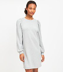 Tall Pearlized Sleeve Mini Sweatshirt Dress carousel Product Image 2