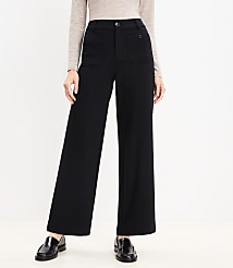 Palmer Wide Leg Ankle Pants in Ponte carousel Product Image 2