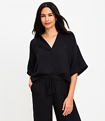 LOFT Beach Triple Cloth Popover Shirt carousel Product Image 1
