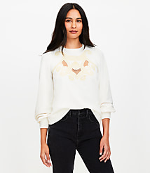 Petite Mosaic Cutout Sweatshirt carousel Product Image 1