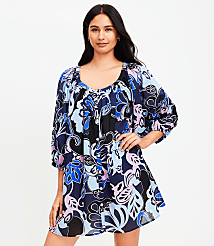 LOFT Beach Floral Babydoll Swimsuit Coverup carousel Product Image 2
