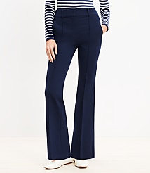 Pintucked Sutton Flare Pants in Bi-Stretch carousel Product Image 2
