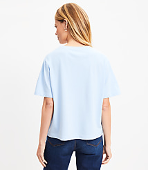 Floral Cutout Lace Yoke Tee carousel Product Image 3