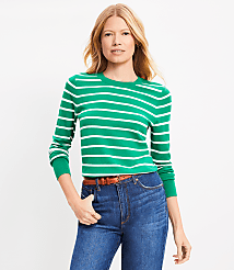 Striped Metallic Button Cuff Sweater carousel Product Image 3