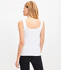 Perfect Ribbed Square Neck Tank Top carousel Product Image 2