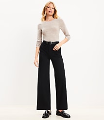 Palmer Wide Leg Ankle Pants in Ponte carousel Product Image 1