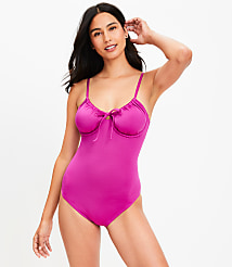 LOFT Beach Front Tie Keyhole One Piece Swimsuit carousel Product Image 1