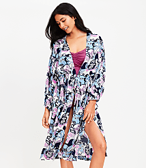 LOFT Beach Floral Kimono carousel Product Image 1