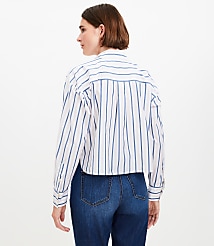 Striped Poplin Modern Pocket Shirt carousel Product Image 3