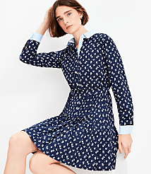 Clover Pleated Mini Shirtdress carousel Product Image 2