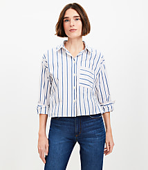 Striped Poplin Modern Pocket Shirt carousel Product Image 2