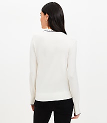 Topstitched Neck Sweater carousel Product Image 3