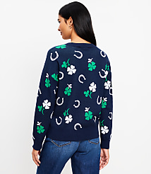 Petite Clover Horseshoe Sweater carousel Product Image 2