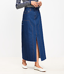 Denim Utility Maxi Skirt carousel Product Image 2