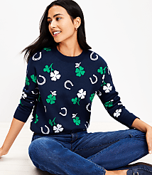 Petite Clover Horseshoe Sweater carousel Product Image 1