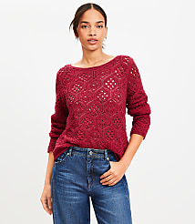 Petite Honeycomb Pointelle Sweater carousel Product Image 1