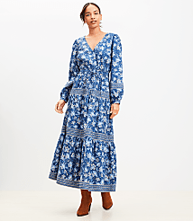Floral Smocked Tie Waist Midi Dress carousel Product Image 2