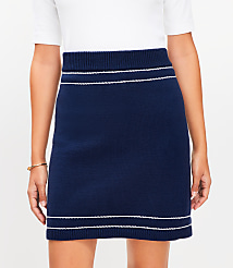 Topstitched Mini Sweater Skirt carousel Product Image 2