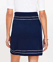 Topstitched Mini Sweater Skirt carousel Product Image 3
