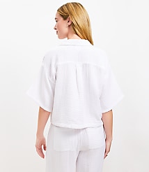 LOFT Beach Triple Cloth Popover Shirt carousel Product Image 3