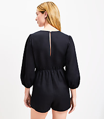 LOFT Beach Linen Twist Cutout Romper carousel Product Image 2