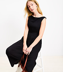 LOFT Beach Twist Shoulder Mixed Media Pocket Dress carousel Product Image 2