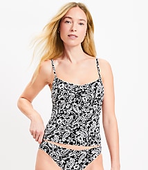 LOFT Beach Paisley Cinched Tankini Top carousel Product Image 2