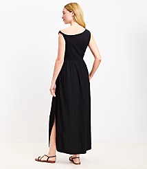 LOFT Beach Twist Shoulder Mixed Media Pocket Dress carousel Product Image 3