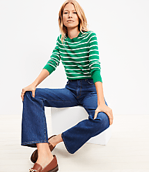 Striped Metallic Button Cuff Sweater carousel Product Image 1