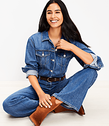 Denim Jumpsuit in Authentic Vintage Mid Wash carousel Product Image 3