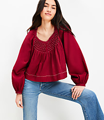 Embroidered Sweetheart Neck Blouse carousel Product Image 1
