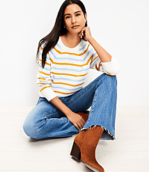 Striped Modern Ribtrim Sweater carousel Product Image 1