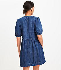 Chambray Bow Mini Pocket Dress carousel Product Image 3