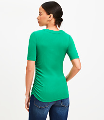 Perfect Ribbed Cinched Tee carousel Product Image 3