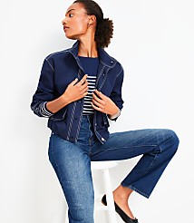 Topstitched Bubble Hem Jacket carousel Product Image 3