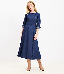 Chambray Wrap Midi Pocket Dress carousel Product Image 2