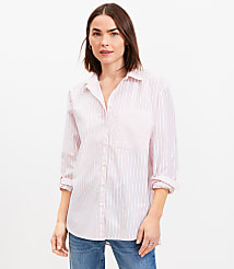 Striped Poplin Everyday Oversized Pocket Shirt carousel Product Image 2