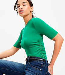 Perfect Ribbed Cinched Tee carousel Product Image 1