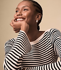 Striped Boatneck Flare Sleeve Sweater carousel Product Image 4